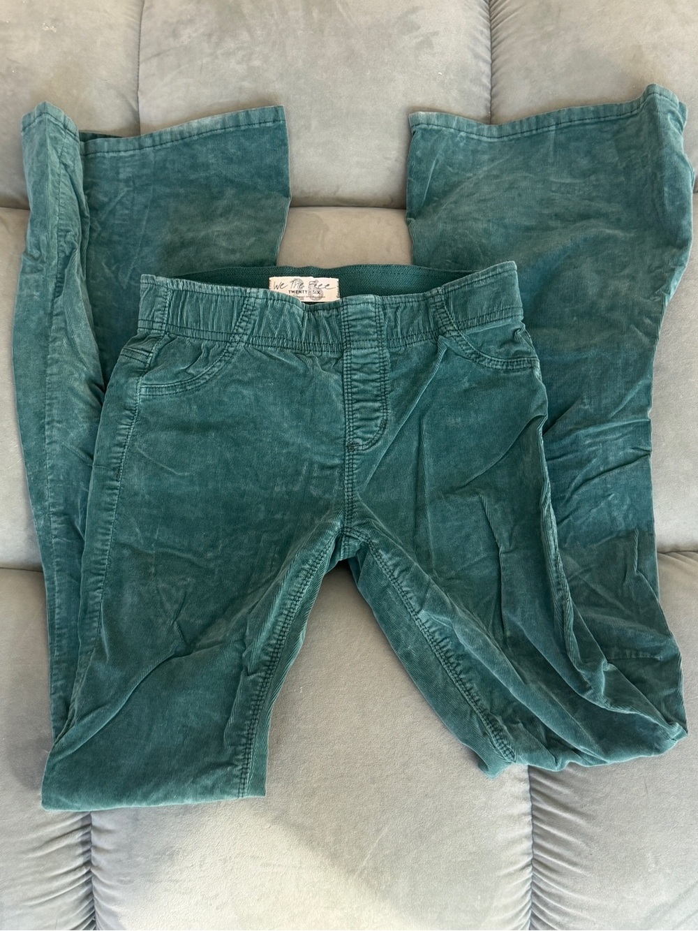 We The Free Teal Corduroy Wide Leg Pants